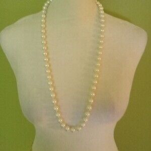 Vintage Necklace Beaded Faux Pearl plastic Costume Jewelry